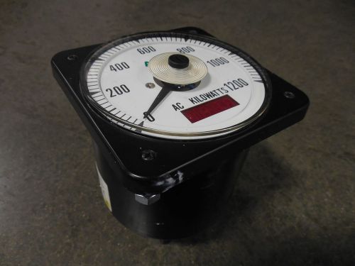 Used asco bld-77 ac kilowatts meter 0/1200 ac kw 503952-039-d-r-d-m for sale