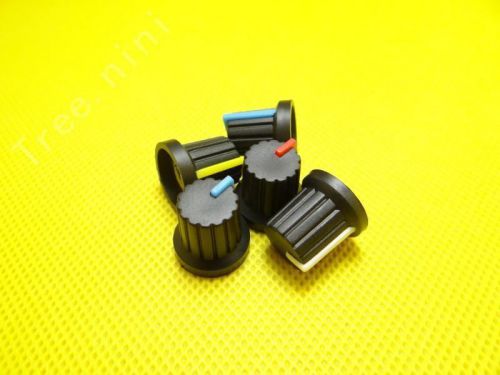 5pcs x amplifier potentiometer rotary knob plastic switch for sale