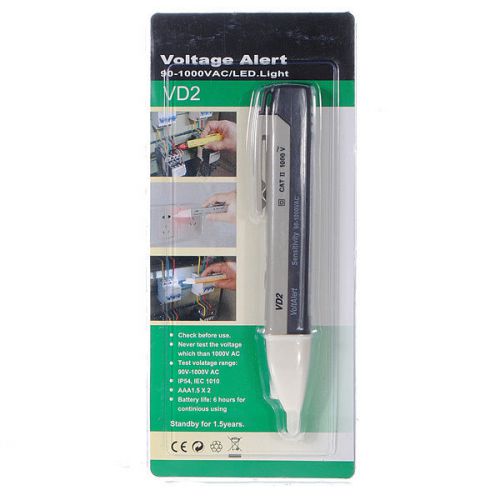 New ac 90-1000v non-contact electric voltage alert detector tester pen with led for sale