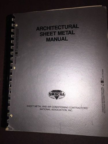 SMACNA Architectural Sheet Metal Manual 4th ed 1987
