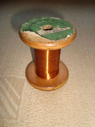 Italy irce imola vintage rare thin electrical copper wire on wooden spool for sale