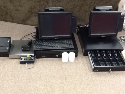 All in one POS Profits Touch Screen Register Bundles with Cash Drawers &amp; Scales