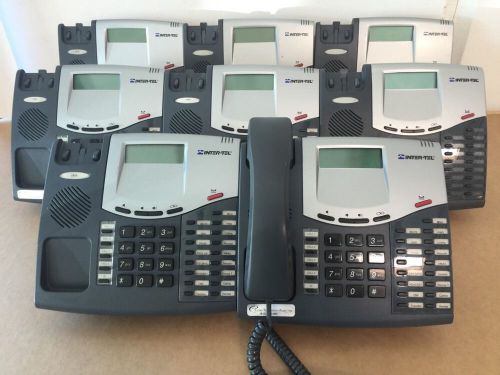 9 Intertel 8520 550.8520 2-Line Display Business Phones Lot Inter-Tel Mitel
