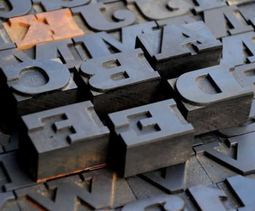 Letterpress wood printing blocks 97 pcs 1.06&#034; tall wooden type woodtype alphabet for sale