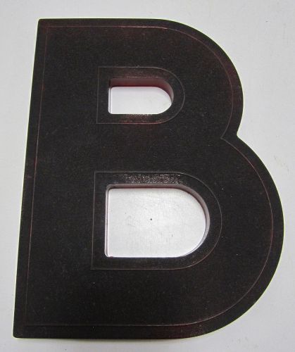 Vtg wagner sign letter &#034;b&#034; marquee display red plastic hanging industrial for sale