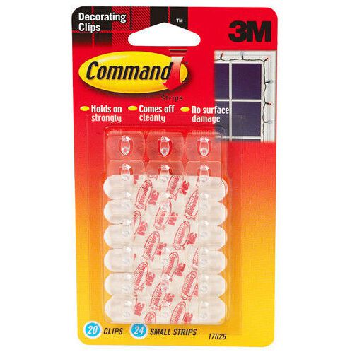 3M 70523 17026 DECORATING CLIP (CONTAINS 20 CLEAR CLIPS &amp; 24 STRIPS)17278