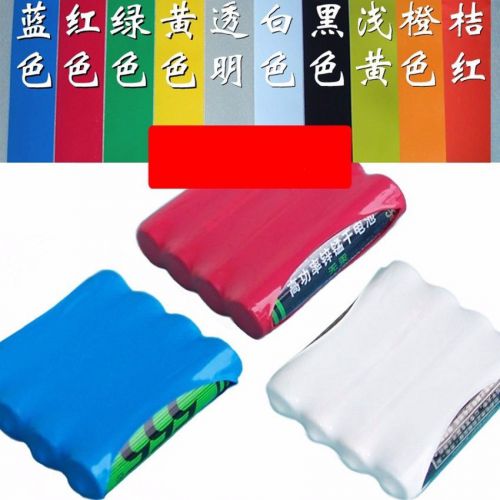 Aaa battery sleeve pvc heat shrink tube wrap colorful choice width 35mm x 2m for sale