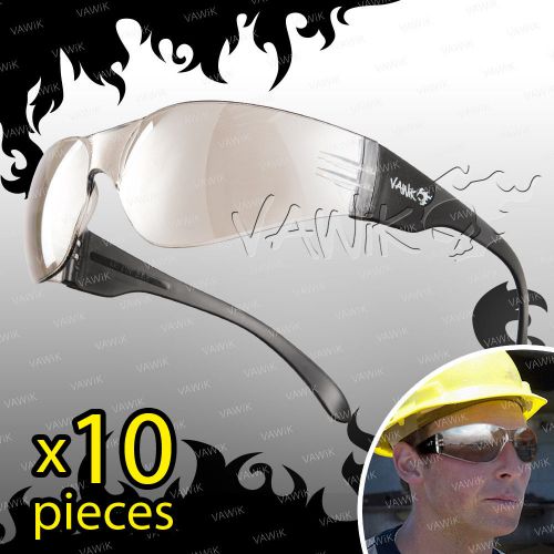 Vawik protective eyewear safety spectacles silver lens black frame 10 pairs ? for sale