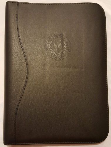 Black Leather Organizer with built in wallet - 10 X 13 1/2 X 1 1/2 inches