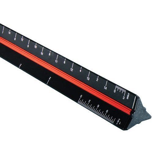 Alvin Architect Triangular Scale Ruler Drafting, Anodized Aluminum Office Class
