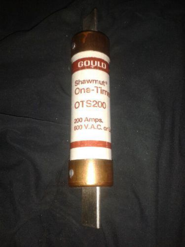 Ots200 gould shawmut one-time class k5 fuse 200amps  600vac  -new for sale