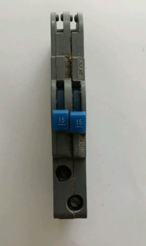 UB INC 15 AMP TWO POLE THIN ZINSCO R3815 CIRCUIT BREAKER