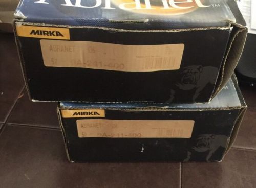 Mirka 9A-241-400 Abranet 6&#034; Velcro Mesh Sanding Discs 50 Ct 400 Grit + Extra Box