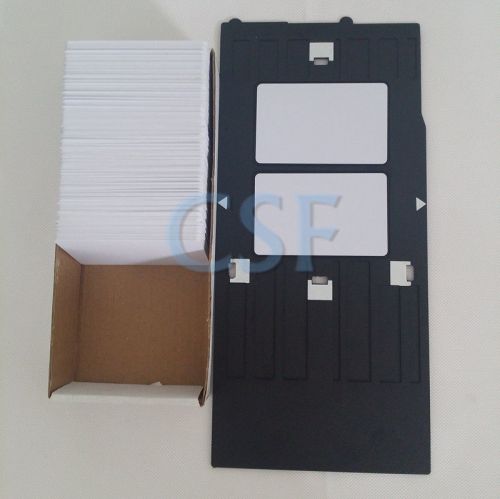 Csf inkjet pvc card kit-80 pvc id card+1 inkjet card tray for epson printer r300 for sale