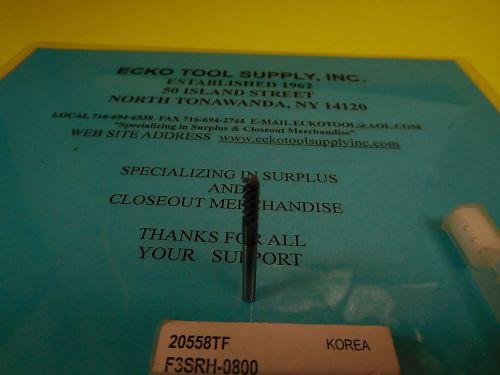 SOLID CARBIDE END MILL 1/8&#034; DIAM 3 FLUTE 60 DEGREE HELIX TIALN YG-1  NEW $8.60