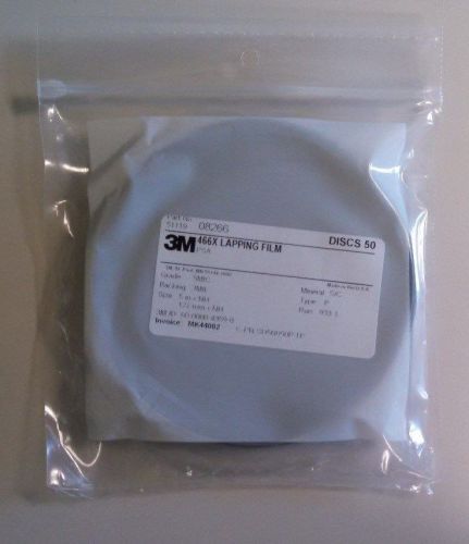 3m lapping film disc 468x 5xnh 5mic 3mil silicon carbide adhesive back 50 discs for sale