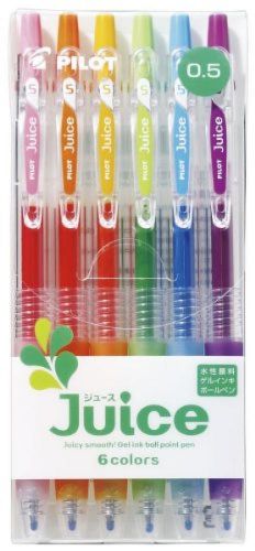 New Pilot Gel Ballpoint Pen Juice 6 Color Set 0.5 LJU60EF-6C Japan