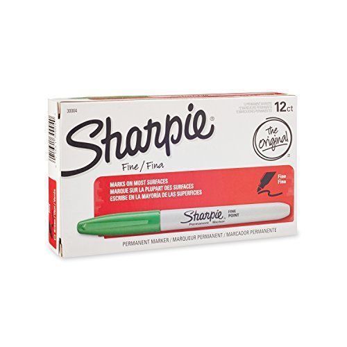 Sharpie Fine Point Permanent Markers, 12 Green Markers(30004) 12 pack