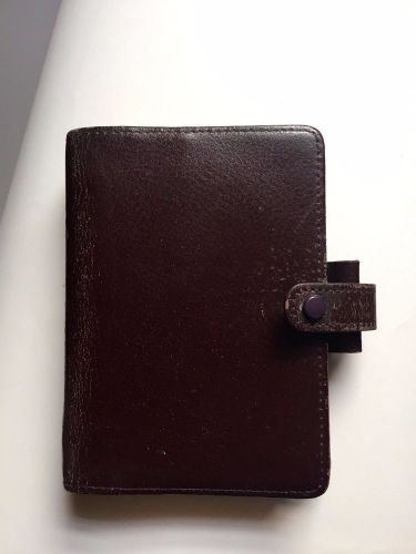 Windsor Brown Leather Pocket Filofax. Vintage. Well-used