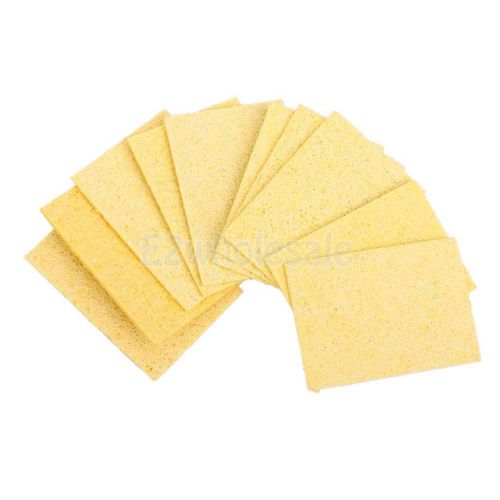 10pcs Soldering Iron Sponge Tip Welding Head Replacement Cleaning Pad Yellow