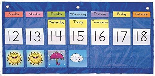Carson dellosa weekly calendar with weather pocket chart (5636) for sale