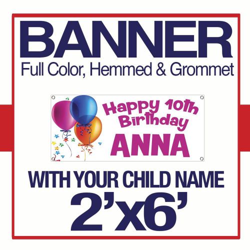 2X6ft Birthday Banner Sign indoor and outdoor 72in x 24in