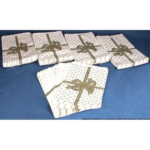 500 Silver Bow Paper Gift Bags 6&#034; x 9&#034;