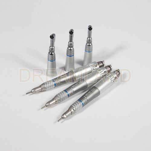 3 kits dental slow low speed handpiece straight contra angle air motor nsk style for sale