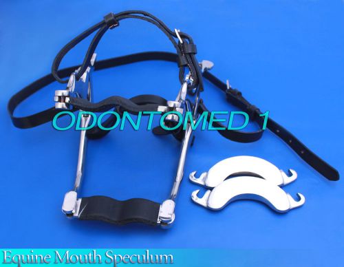 Equine Dental Speculum Horse Mouth Gag Stainless Steel Leather McPherson