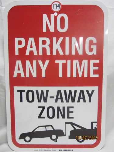 No Parking Anytime Tow Away Zone Metal Sign Bar Man Cave Garage Our#174
