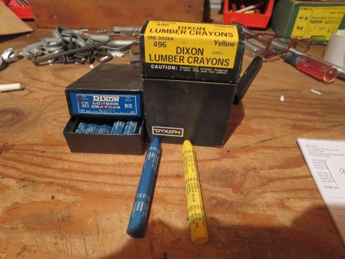 Dixon lumber crayons blue and yellow lot of 14