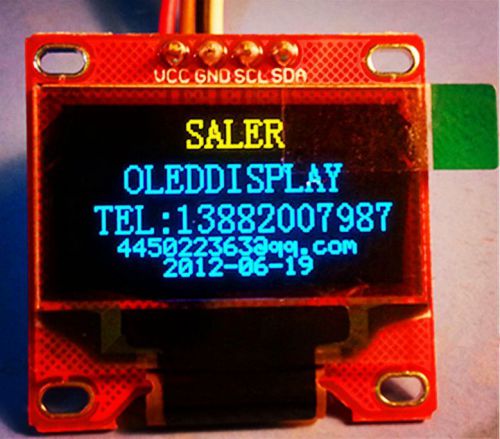 New 0.96&#034; 128*64 OLED Display Module IIC/I2C Serial For Arduino Blue&amp;Yellow