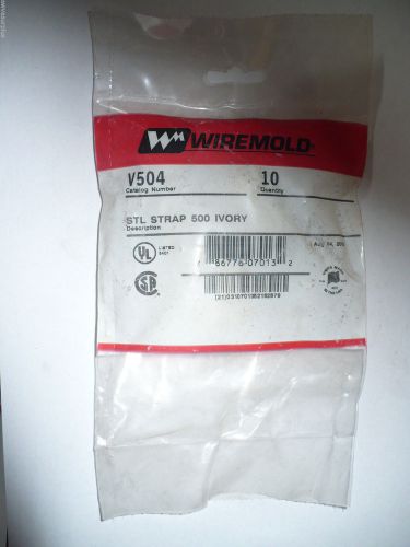 Wiremold V504 STL Strap, 500, Ivory, Package of 10, New