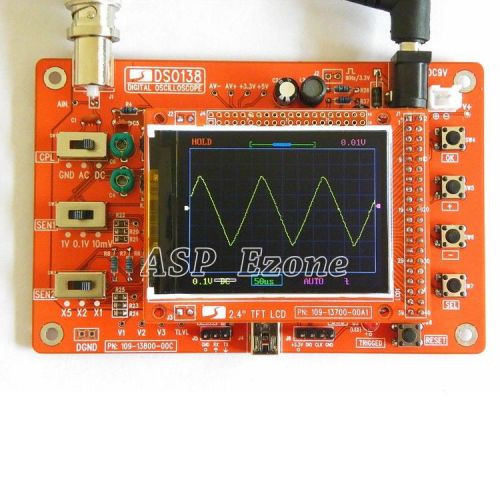 Dso138 2.4&#034; tft digital oscilloscope kit 1msps stm32 diy parts for sale