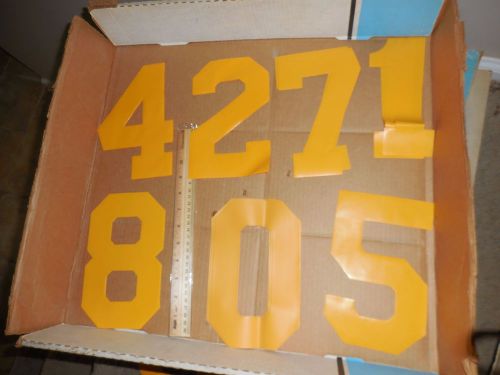 Stahl&#039;s 8&#034; and 10&#034;  Gold Vinyl heat pressed numbers