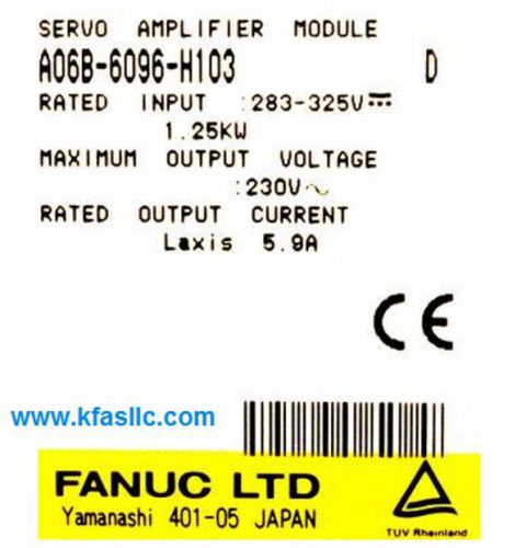 Fanuc Servo Amplifier A06B-6096-H103 or A06B6096H103 REPAIR SERVICE