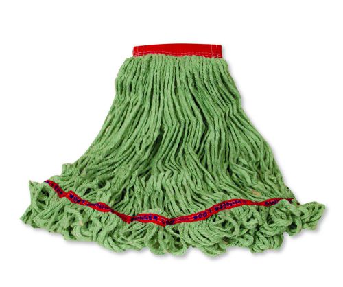 Rubbermaid fgc15306 4 ply large cotton blend looped-end wet mop head green for sale