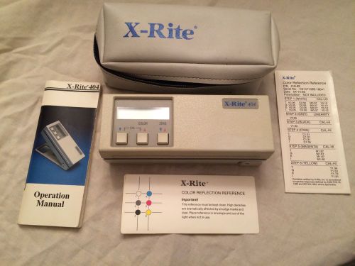 X-Rite 404 Color Reflection Densitometer - w/ manual, calibration card