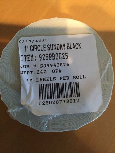 1&#034; Circle Sunday Black Labels