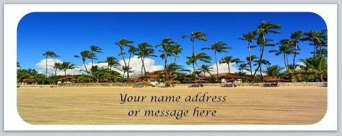 30 Personalized Return Address Labels Scenic Palm Trees Buy 3 get 1 free (bo853)