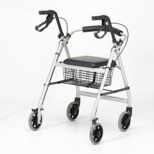 R726SL-DRIVE Aluminum Rollator, 6&#034; Casters(SILVER)-FREE SHIPPING
