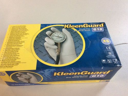 KleenGuard Powder Free Grey Nitrile gloves G10, XS 150 Ea ,NEW, FREE SHIP $DB$