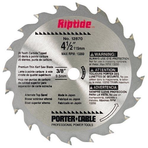 PORTER-CABLE 12870 Riptide 4-1/2-Inch 20 Tooth ATB Thin Kerf General Purpose Saw