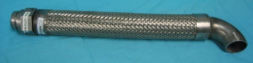 Flex metal custom aromored steel tube 15&#034; body x 2 1/4&#034; od, steel inside bellows for sale