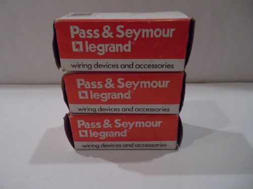 Lot Of 3 Pass &amp; Seymour 5362-ISP TVSS Receptacles Ivory New