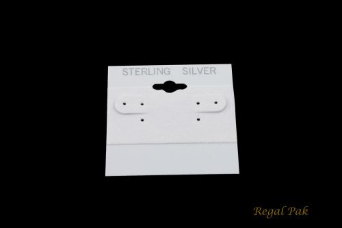 White Sterling Silver Hanging Earring Cards (100 Pieces In A Pack) 2&#034; X 2&#034;