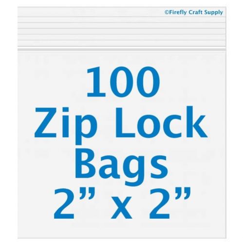 200 Small Reclosable 2x2 Ziplock Bags 2 Mil Resealable