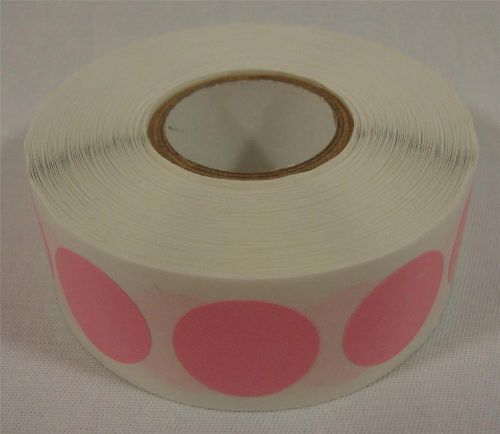 1000 Pink Self-Adhesive Price Labels 3/4&#034; Stickers/ Tags Retail Store Supplies