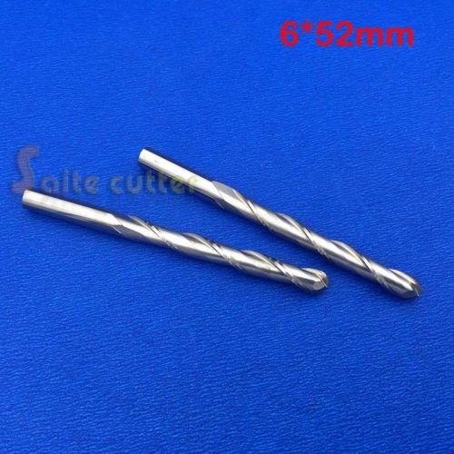 2pcs two flute carbide ball nose end mills cnc bits ced 6mm cel 52mm new for sale