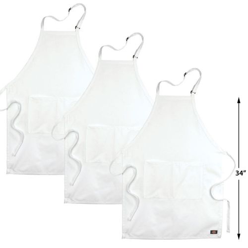 3pack dickies chef adjustable bib apron dc521 for sale